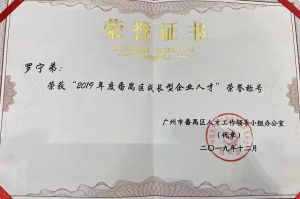 多宝注册网（中国区）首页集团CEO罗宁弟荣膺番禺区杰出产业人才奖